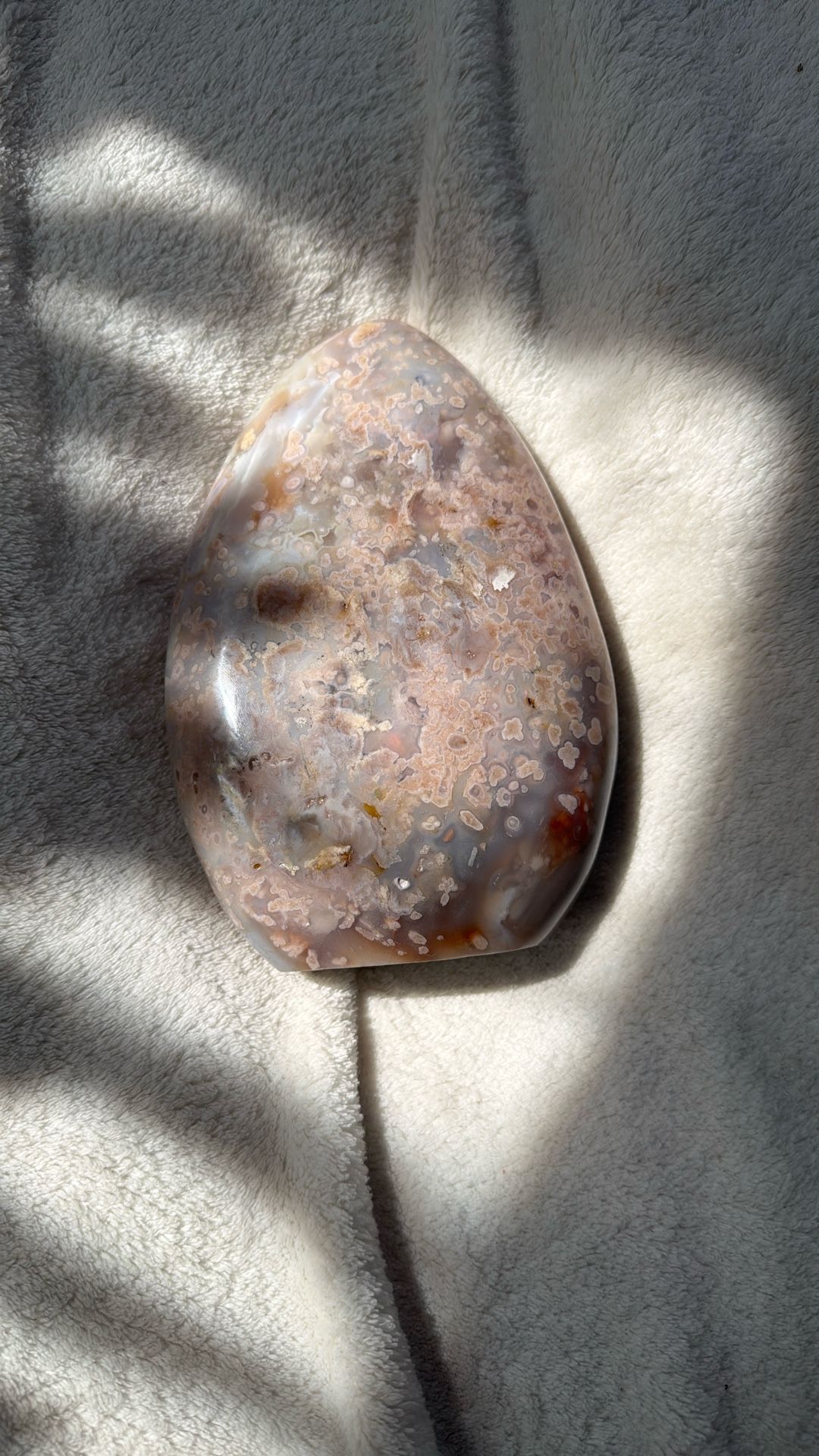 Genuine Polished Flower Agate Freeform