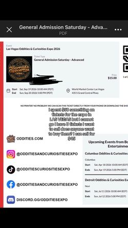 Oddities and curiosities expo tickets (3)