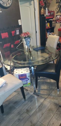 Big Glass Kitchen Table
