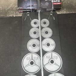 Olympic Weight Set With Rack 