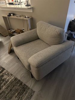 Light grey couch and chair