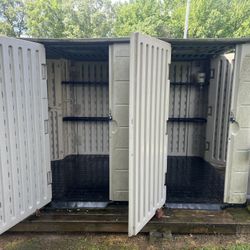 6x10 Plastic Garden Shed With Window And Skylights