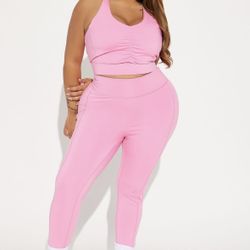 Fashion Nova Pink Active Capri Legging Pants