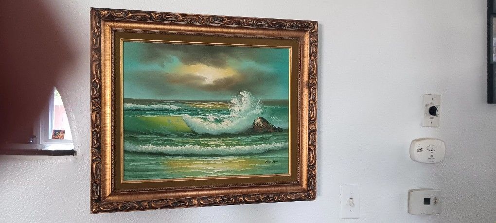 Vintage Seascape Oil painting