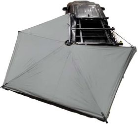 Overland Vehicle Systems HD Nomadic 270 LTE Drivers Side Awning | Dark Gray | Includes Black Travel Cover | 19679907 Driver Awning