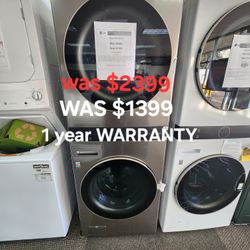 Single Unit Front Load Washertower With Center Control 4.5 Cu Ft Washer And 7.4 Cu Ft Electric Dryer 
