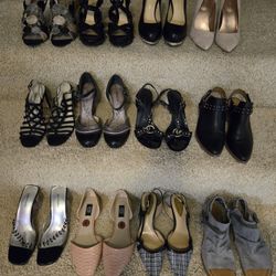Womans Heels Flats Wedges & Sandals Size 7 1/2 - 8