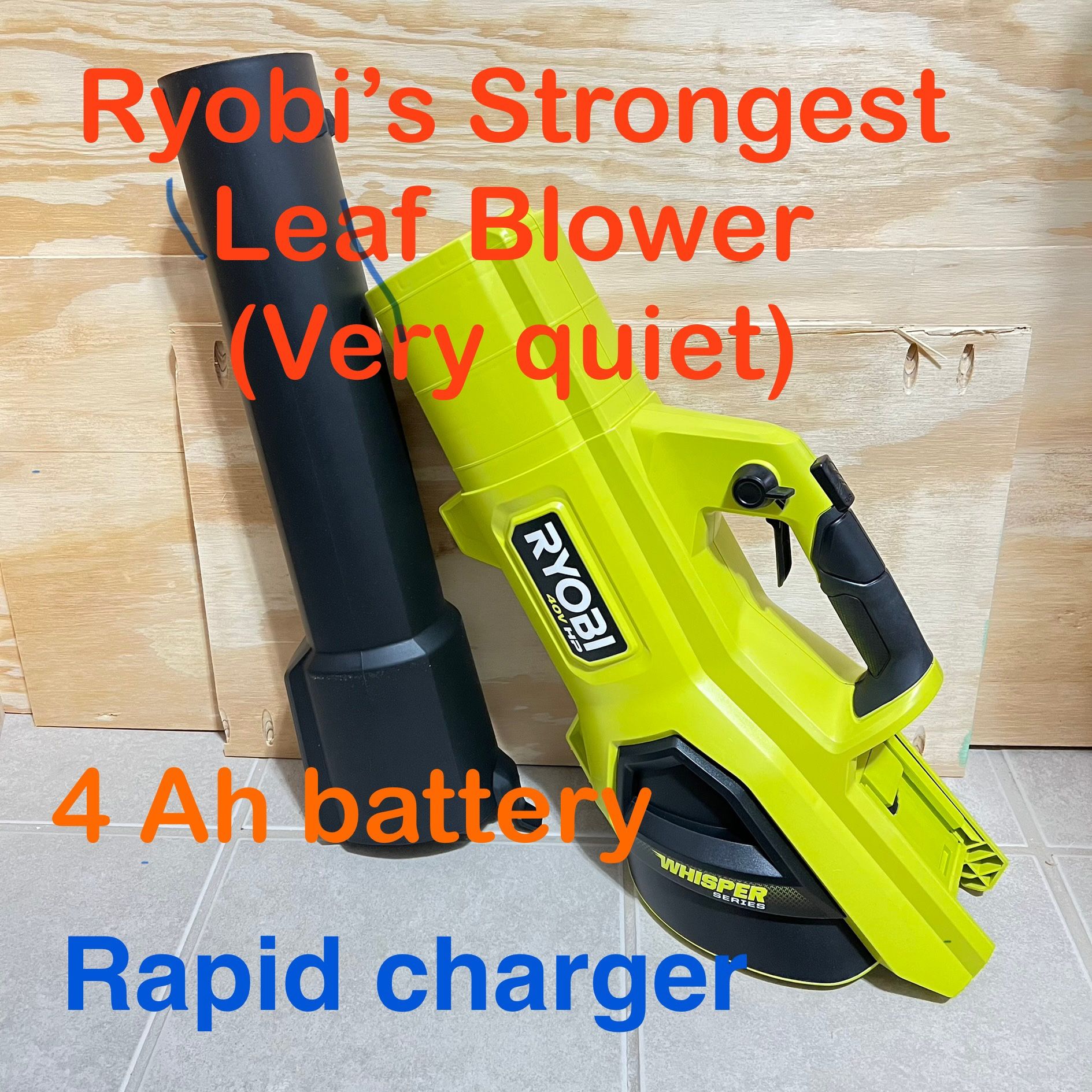 RYOBI 40V 730cfm whisper series (RY404010) + 4Ah battery and Rapid Charger