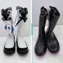 New Tote’s Waterproof Winter Boots and Capelli’s Rain Boots - size kids 3/4