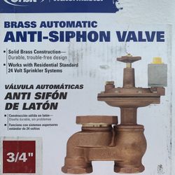 3/4” Anti Siphon Valve Brand New