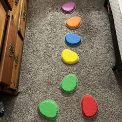 Colorful stepping stones