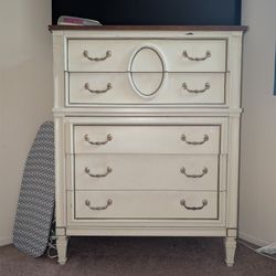 Dresser Tall Tan/Brown Wood 