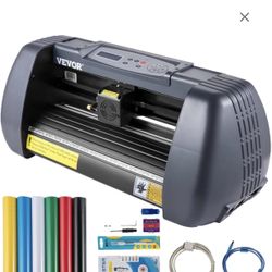 VEVOR Vinyl Cutter Machine 375mm Vinyl Printer Maximum Paper Feed 14 inch Plotter Printer with Adjustable Force and Speed Vinyl Cutting Machine