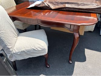 Dining table and six (6) chairs