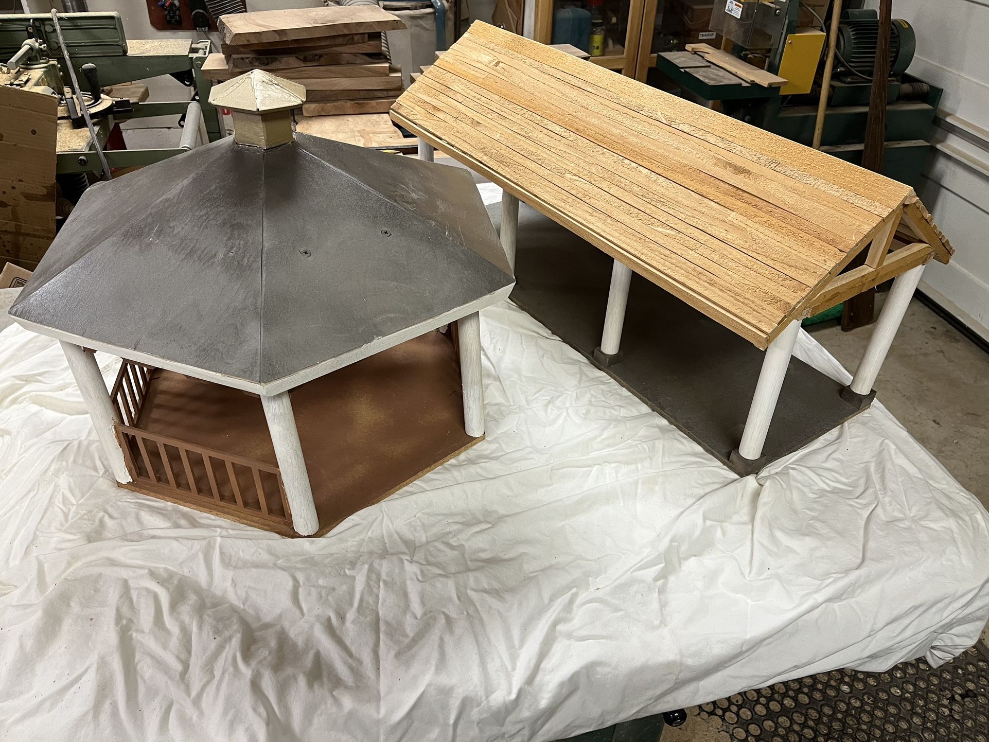 Wooden German Handcrafted House/Gazebo with covered arched walkway