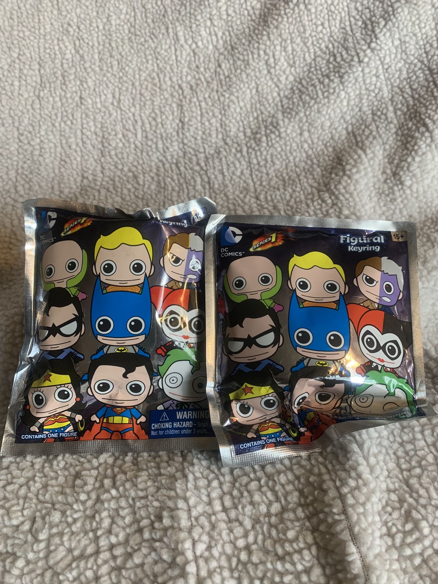 2 Lot DC Comics Series 1 Figural Keyring