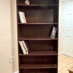 Dark Cherry 6-Shelf Bookcase