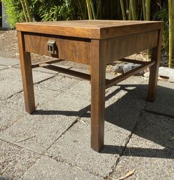 Vintage Drexel Heritage Wood Finish Drawer Nightstand Side End Table