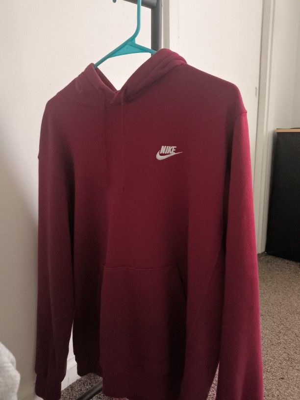 Men's Maroon Nike Hoodie Large