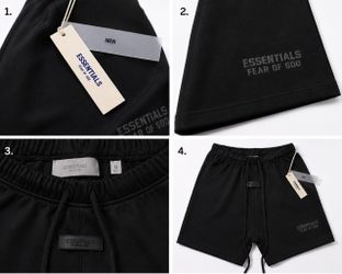 Fear of God Essentials Black Sweat Shorts