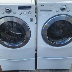 Set LG Directdrive  Steam Washer  And Dryer Electric Steam