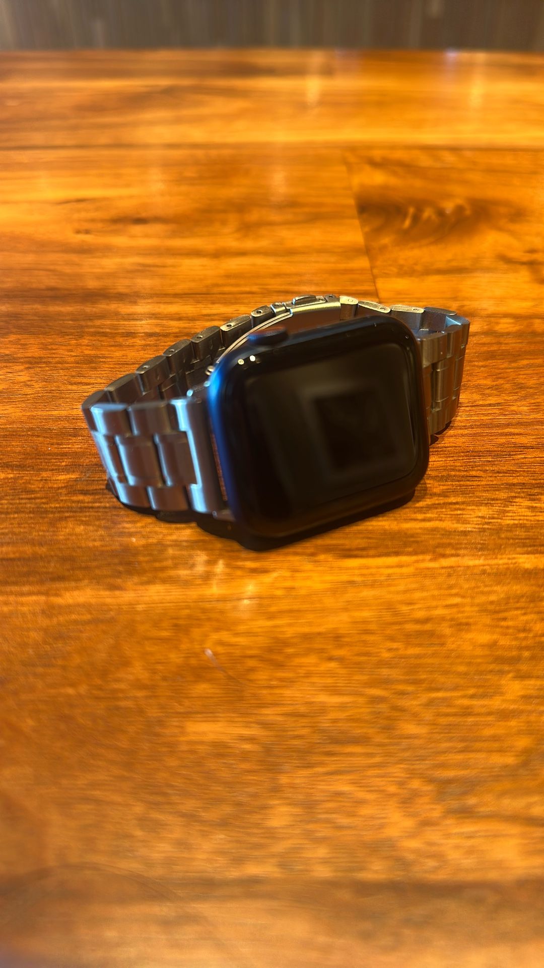 Apple Watch Series 6 – 44mm (Blue Aluminum) + Stainless Steel Band