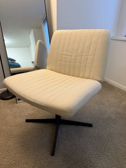 Cross Chair Armless Cross Legged Office Desk Chair Adjustable Swivel Ergonomic Desk Chair No Wheels