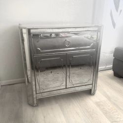Z Gallerie Mirrored Nightstand 