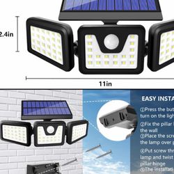 Solar Led Light Motion Sensor Outdoor 129 Leds Super Bright New $30