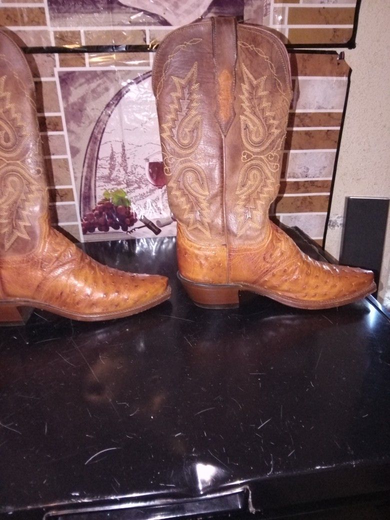 Beautiful Women 100 % Ostrich Skin Boots