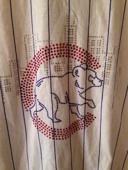 Chicago cub jersey bling on back side and front