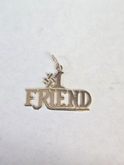 #1 Friend 14kt Gold Charm