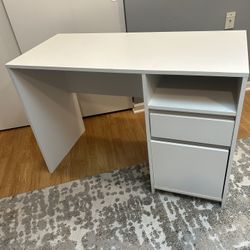 White Desk With Chair 43”L X 19 1/2” By 30” Tall 