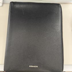 Vintage Leather Coach Folio (black) 