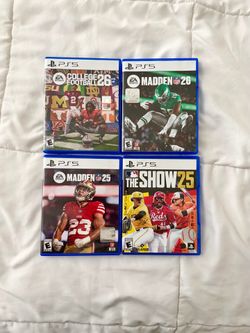 PS5 GAMES “Madden 25, Madden 26, MLB The Show 25, CFB 26”