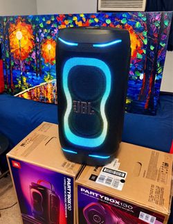 JBL ≠ PartyBox 130 Portable Bluetooth Party Speaker – 200W JBL Sound, Auracast, LED Lights (NO MIC)