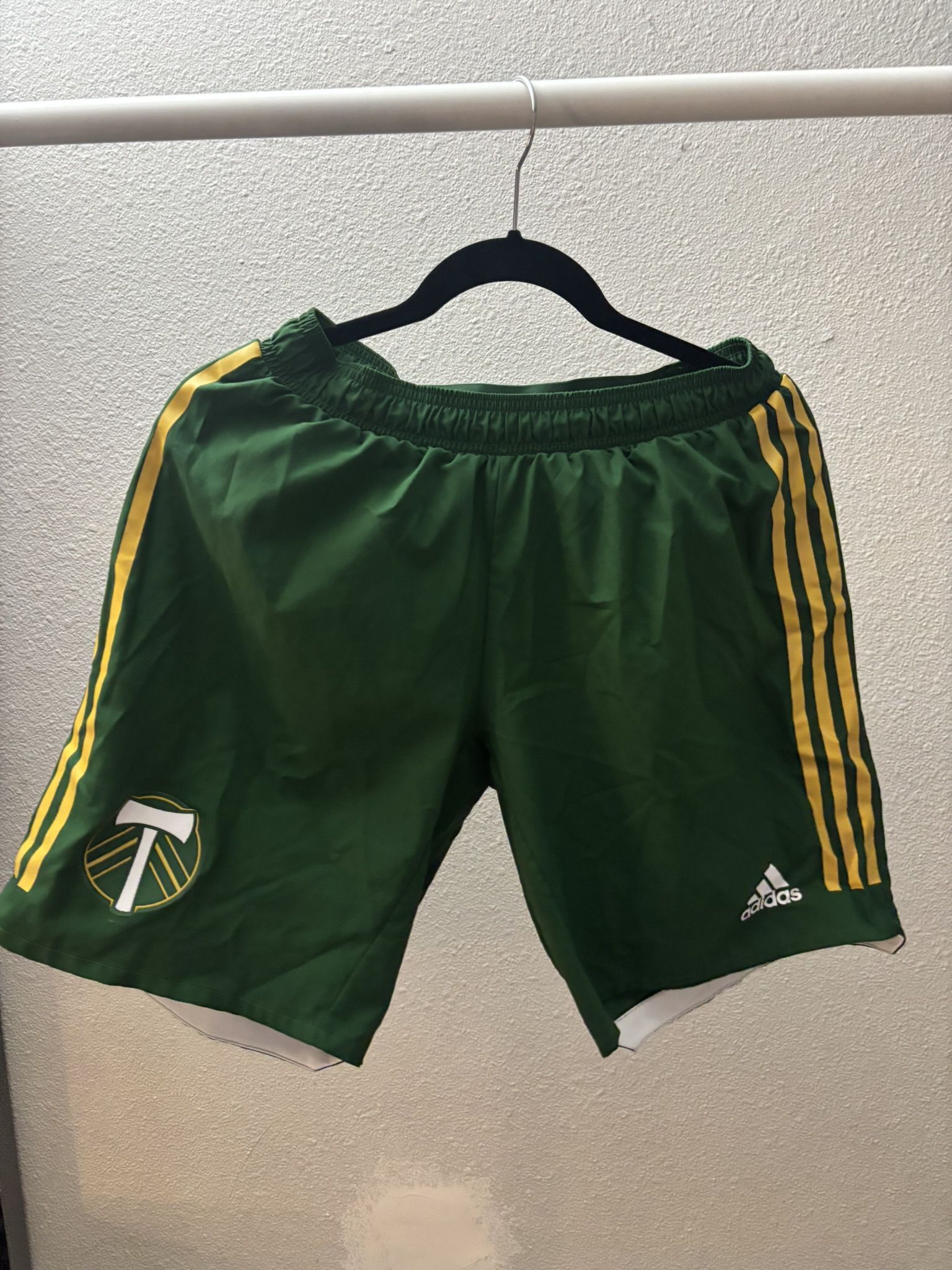 Portland Timbers Adidas Green Soccer Shorts Size Medium