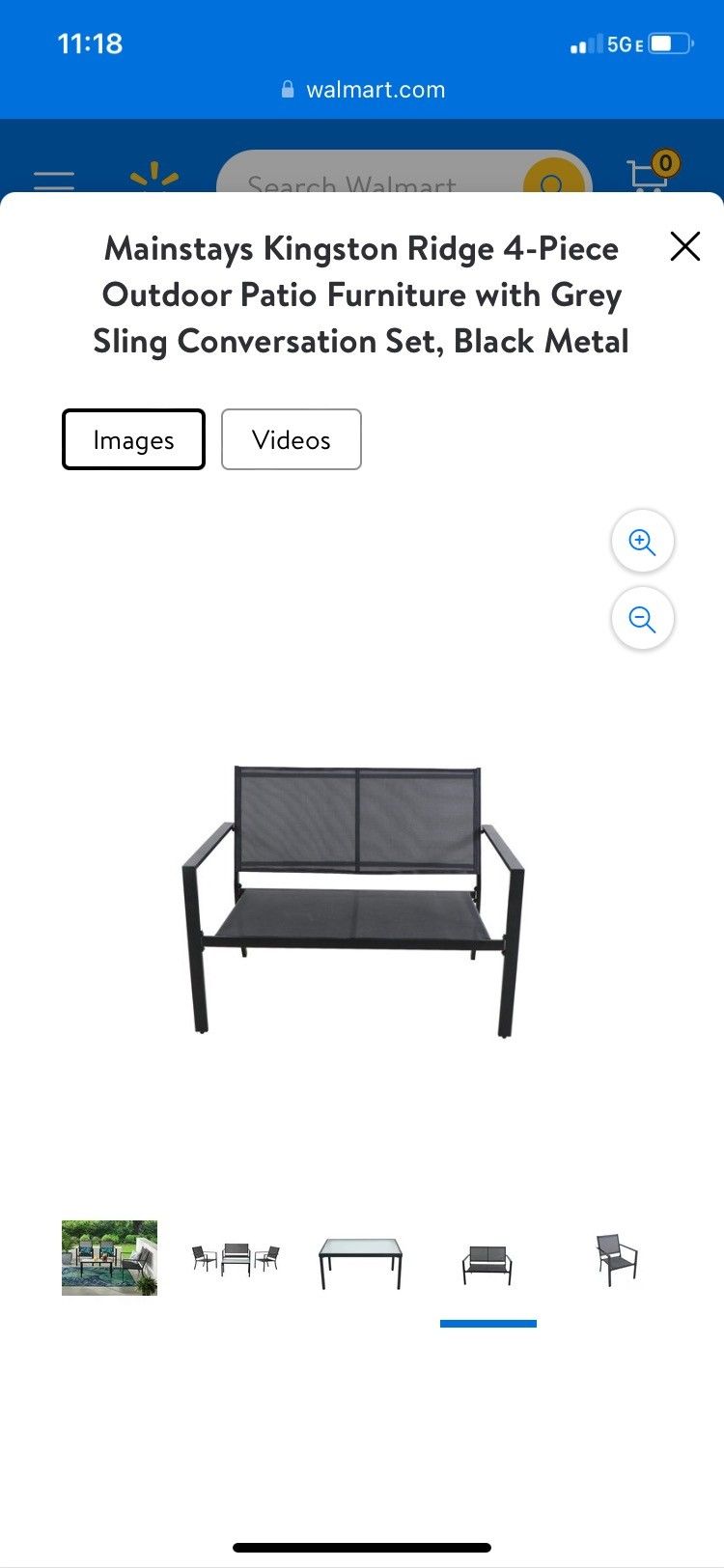 Kingston ridge 4 piece conversation set walmart clearance