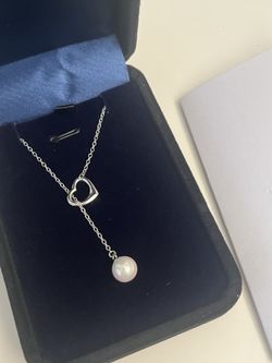 Tiffany & Co. Open Heart With Pearls, 7.5-8mm Necklace 