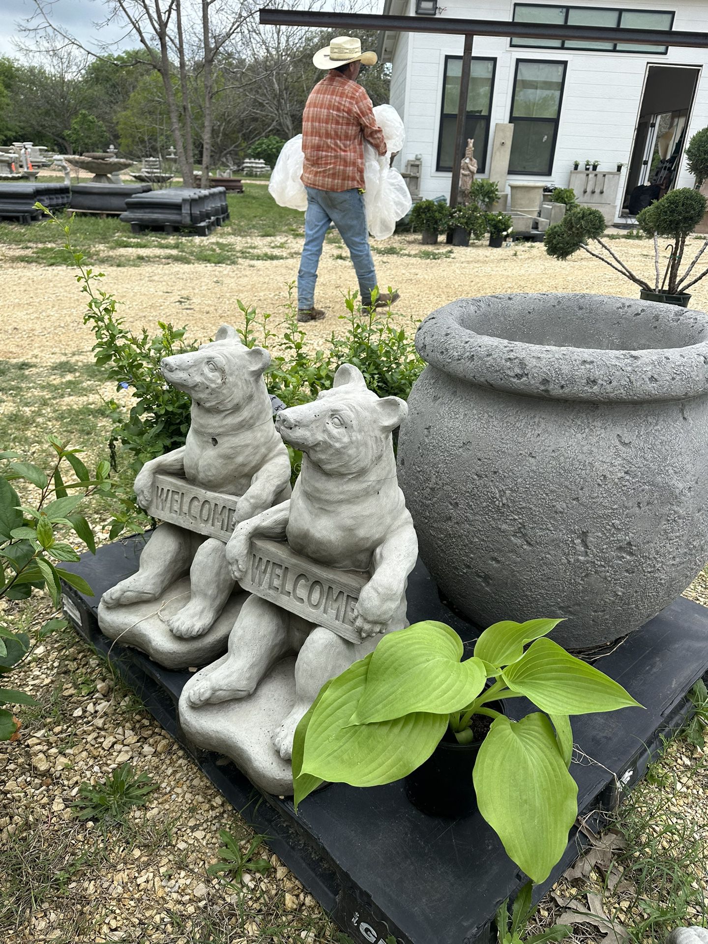 Concrete Garden Statues And Water Fountains