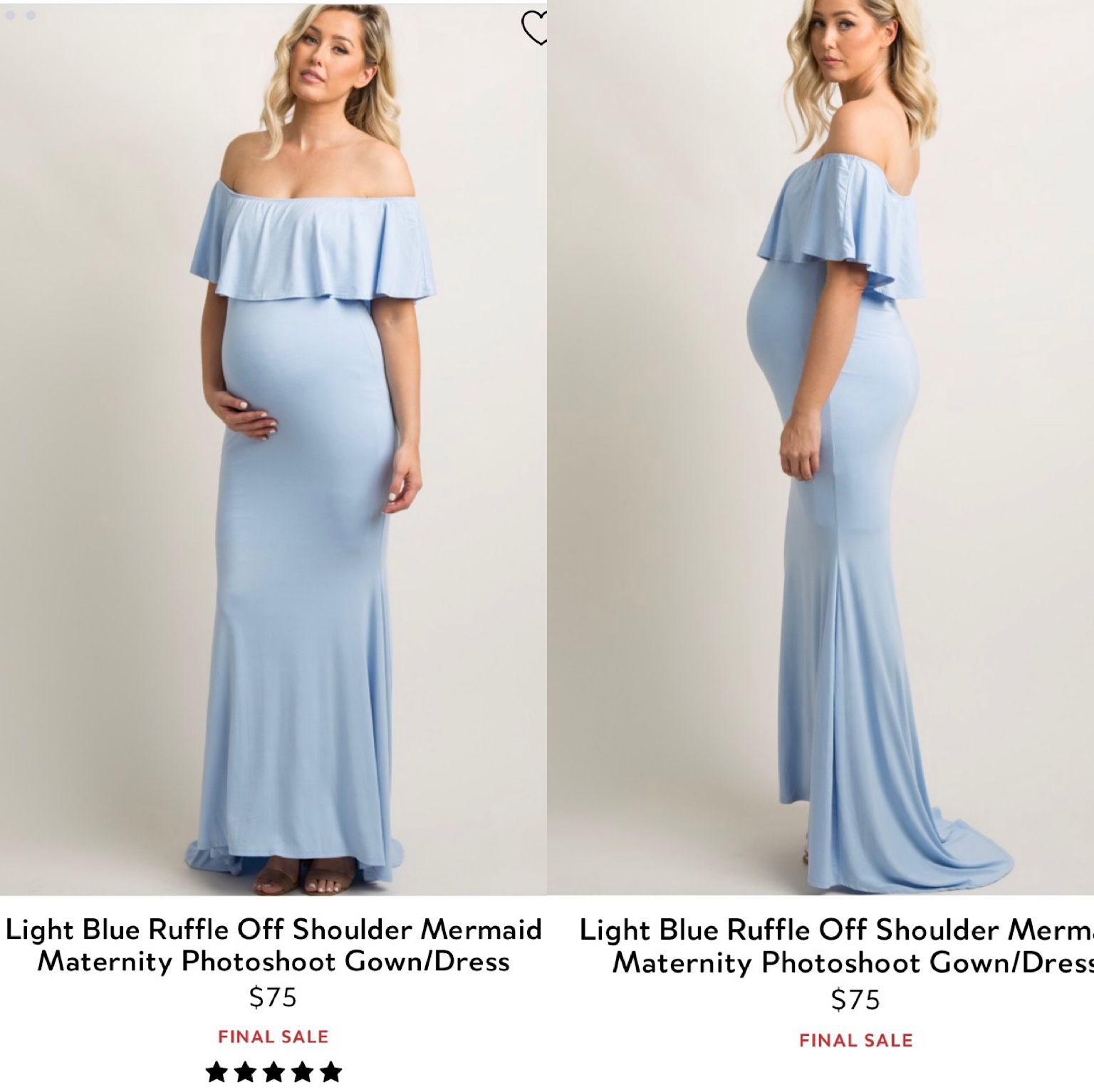 Pinkblush blue mermaid maternity gown dress