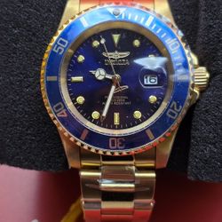 🔥 Invicta Pro Diver Men’s Watch 40mm – Gold & Blue – NEW w/ Tags 🔥