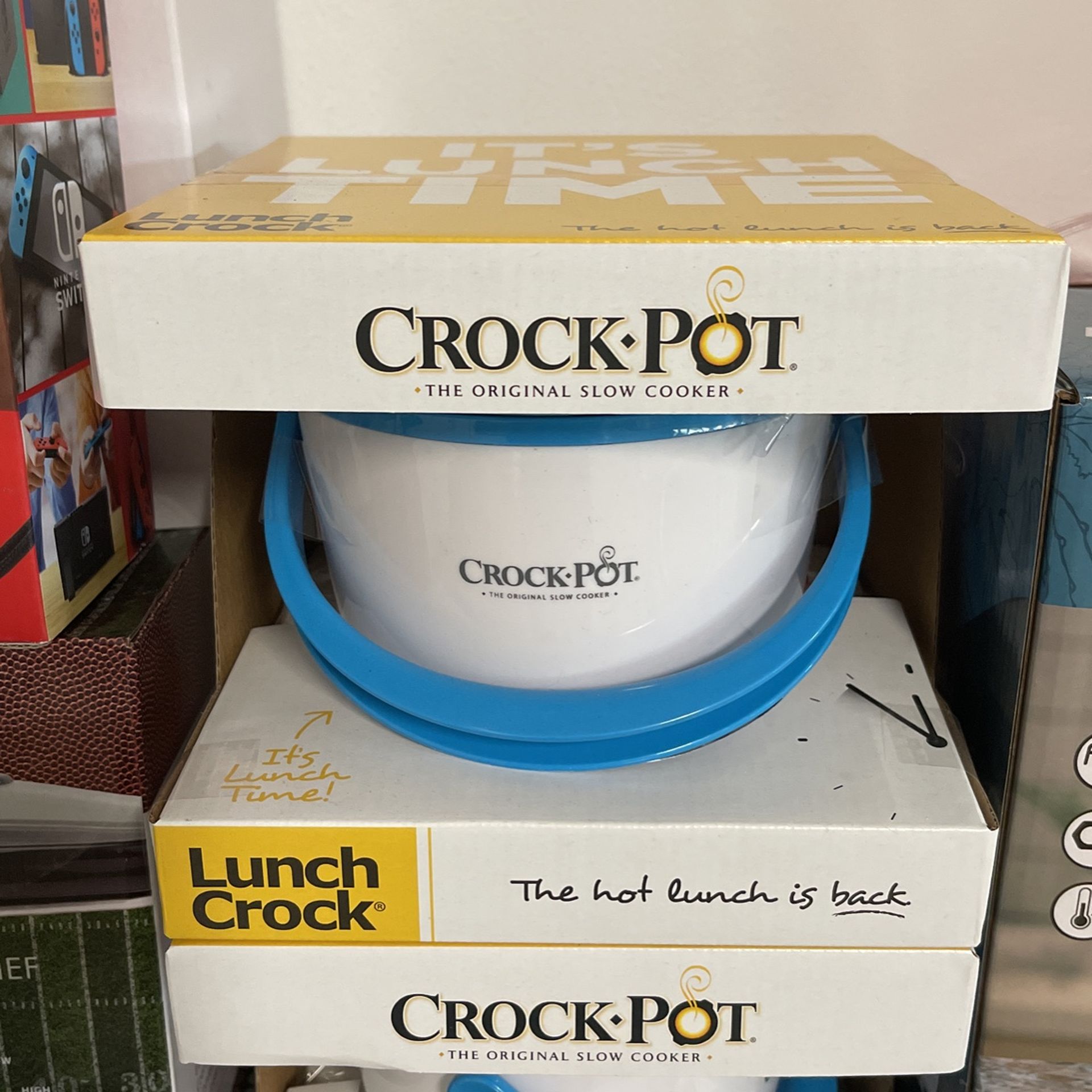 Crock-Pot Lunch Crock Food Warmer, Blue/white