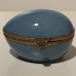 LIMOGES France blue Trinket Box