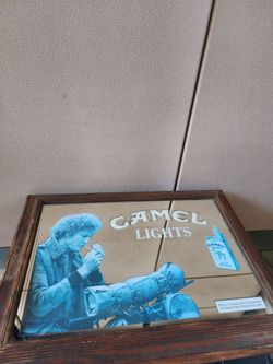 Vintage cigarette sign camel bar mancave light