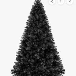 6 Foot True Black Artificial Christmas Tree (Fake Pine)