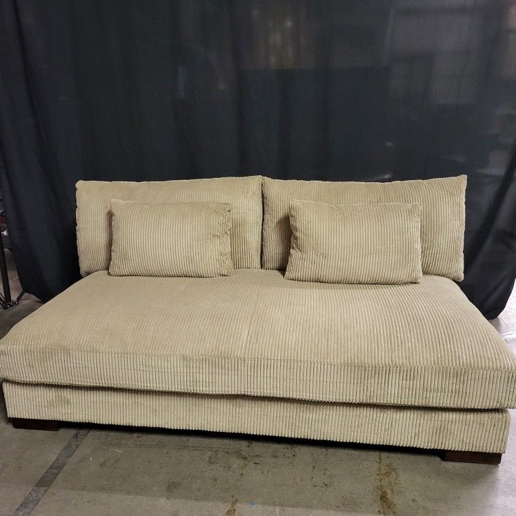 New Beige Corduroy Fabric Sofa
