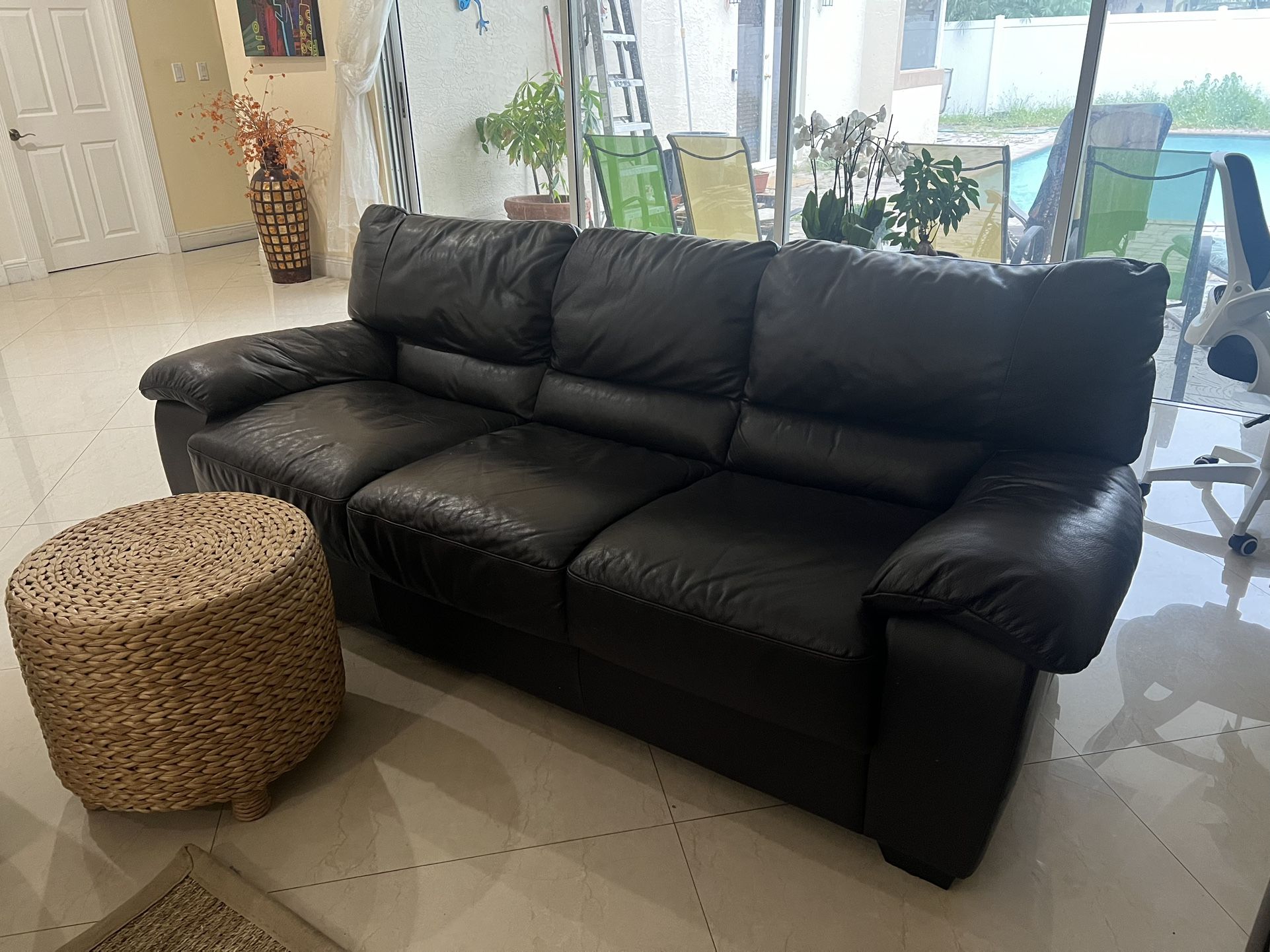 Leather Living Room Sofa Only One
