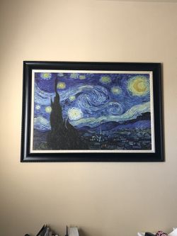 Canvas Wall / Art Print / Starry Night Van Gogh Painting