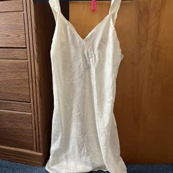 August Silk Lingerie Vintage Cream Mini Slip Dress MEDIUM